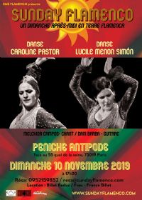 spectacle Sunday Flamenco. Le dimanche 10 novembre 2019 à Paris19. Paris.  17H00